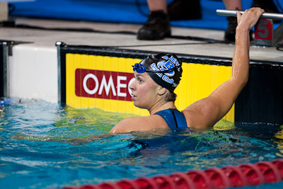 Elizabeth Beisel of Bluefish Swim Club takes first on the 400 Individual Medley at the 2009 ConocoPhillips USA National Swimming Championships and World Championship Trials