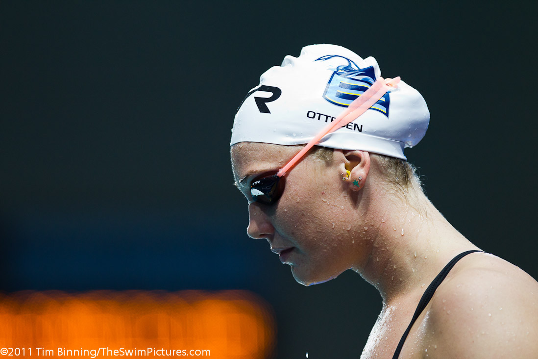 Jeanette Ottesen  of Denmark at the 2011 Mutual of Omaha Duel in the Pool held December 16 and 17, 2011 at Georgia Tech University in Atlanta, Georgia.