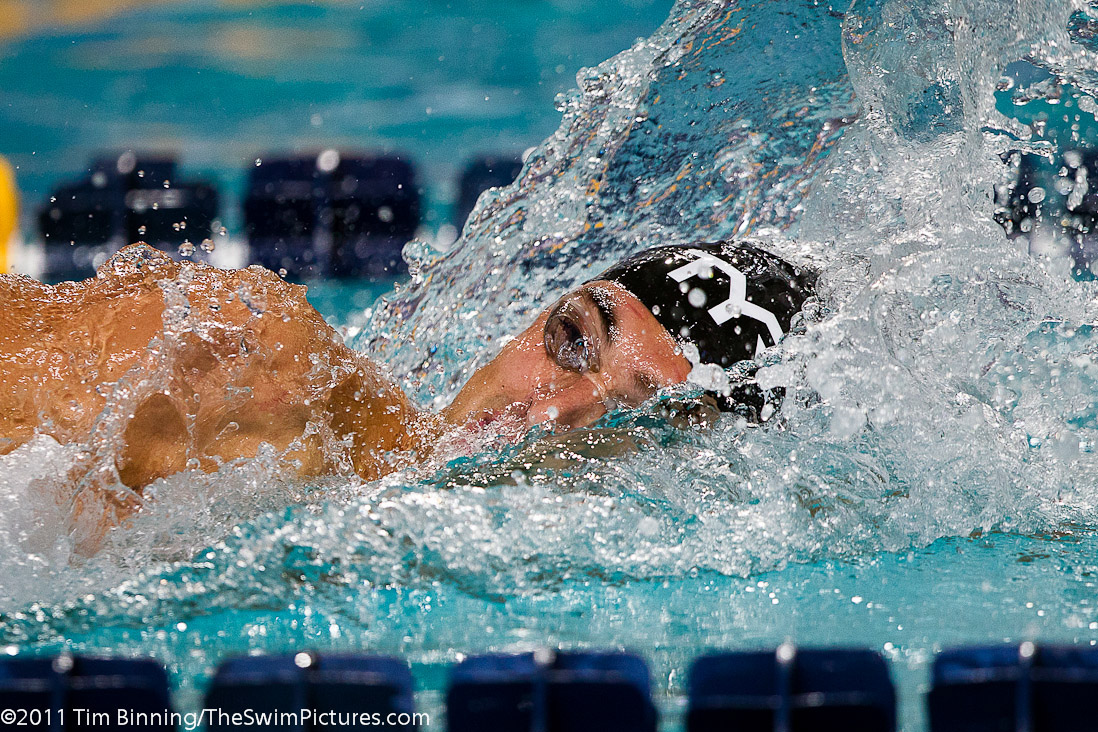 Ricky Berens of the USA swims the 200m Freestyle at the 2011 Mutual of Omaha Duel in the Pool held December 16 and 17, 2011 at Georgia Tech University in Atlanta, Georgia.