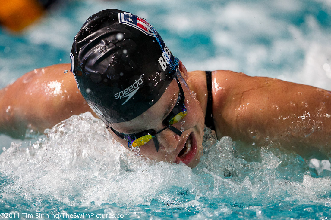 Elaine Breeden of the USA swims the 200m Butterfly at the 2011 Mutual of Omaha Duel in the Pool held December 16 and 17, 2011 at Georgia Tech University in Atlanta, Georgia.