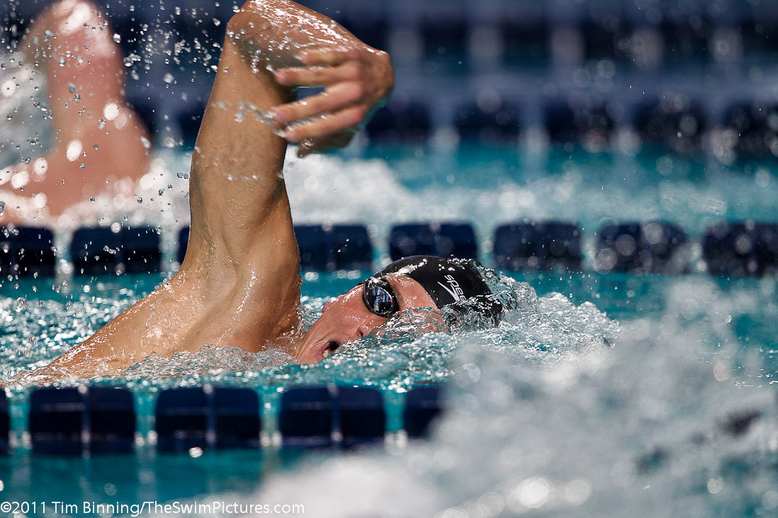 Michael Klueh of the USA swims the 800m Freestyle at the 2011 Mutual of Omaha Duel in the Pool held December 16 and 17, 2011 at Georgia Tech University in Atlanta, Georgia.