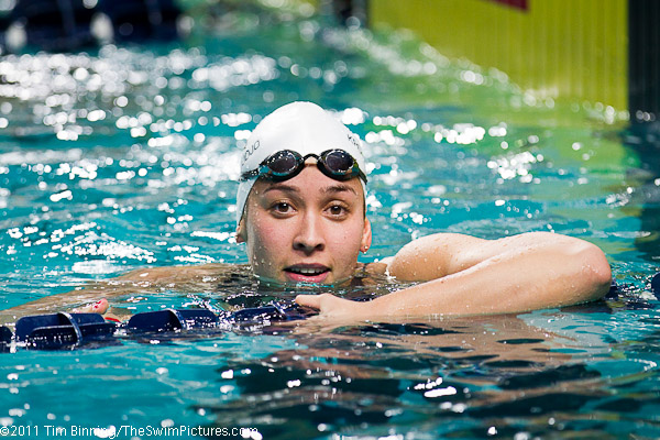 Ranomi Kromowidjojo of Netherlands wins the 100m Freestyle at the 2011 Mutual of Omaha Duel in the Pool held December 16 and 17, 2011 at Georgia Tech University in Atlanta, Georgia.