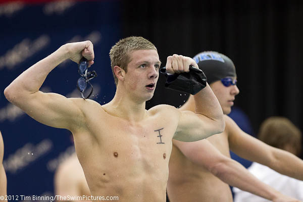 Chris Dart of Clemson repeats as the 200 back champion at the 2012 ACC Men's Swimming and Diving Championships.