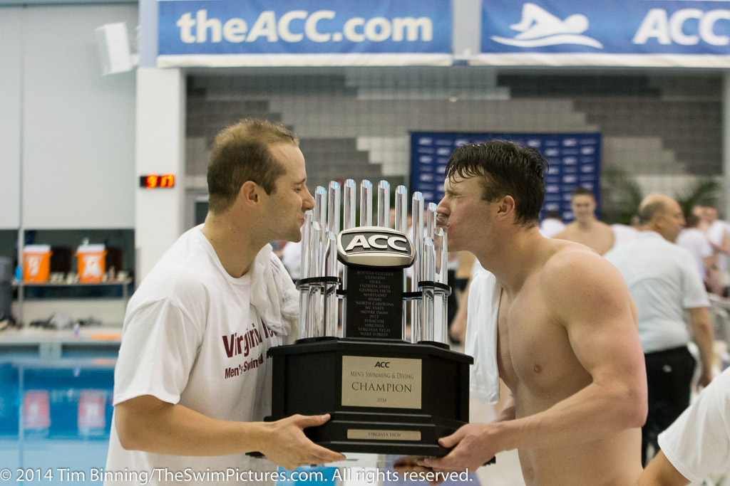 2014 ACC Men's Swimming and Diving Championships Virginia Tech Team