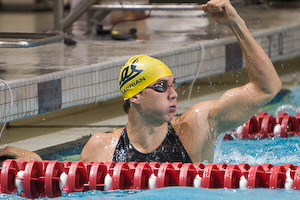 Cal Sophomore Nathan Adrian captures the 50 freestyle in American record time of 18.71
