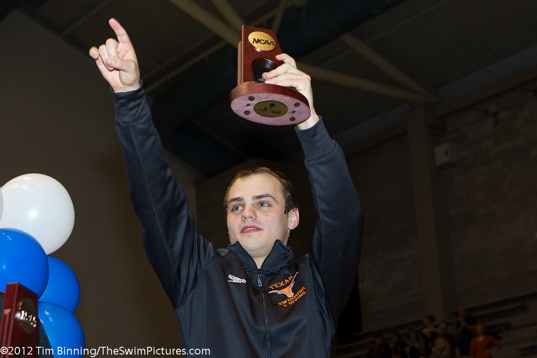 Drew Livingston of Texas on the award stand following his win in the 1 meter diving | Drew Livingston, Livingston, Texas, _Livingston_Drew