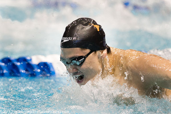 Texas Freshman Joseph Schooling adds the 200 yard butterfly win to his earlier 100 fly victory at the 2015 NCAA Division I Men's Swimming and Diving Championships held at the University of Iowa.