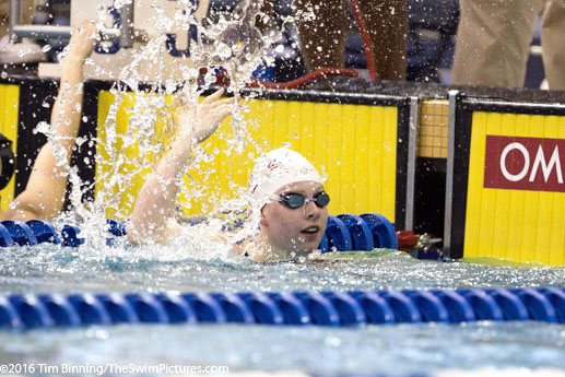 100 Breaststroke winner Lilly King of Indiana at the 2016 NCAA Division I Women's Swimming and Diving Championships